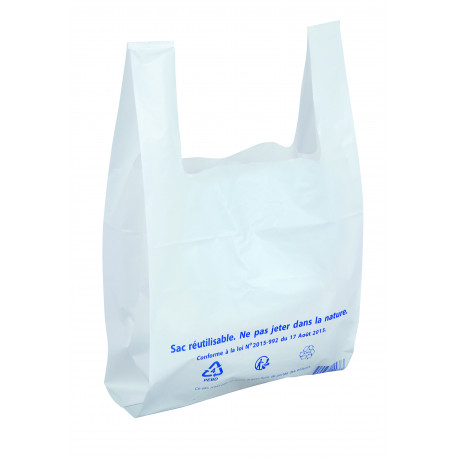 Sac plastique à bretelles 260 x 120 x 120 mm