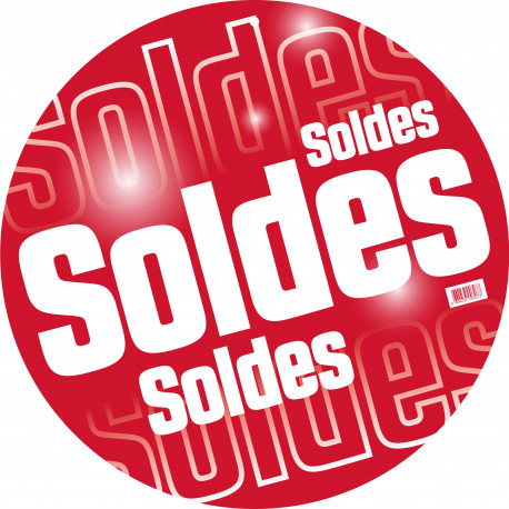 Affiche ronde soldes 48 cm