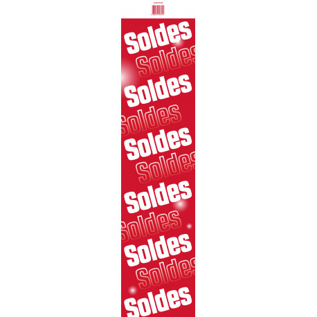 Affiche rectangulaire soldes 86 x 20 cm 86 x 20 cm