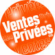 AFFICHE RONDE VENTES PRIVEES DIAMETRE 48CM