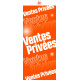 AFFICHE RECTANGULAIRE VENTES PRIVEES 72X30CM