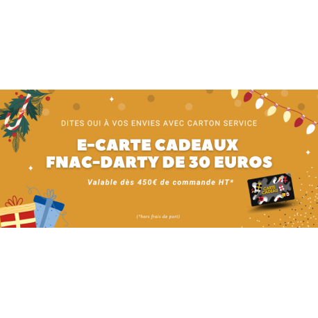 E-Carte cadeau Fnac/Darty 30€ - envoi par mail en fin d'opération