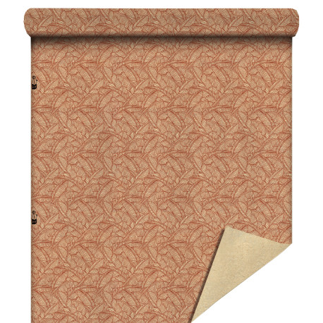 Papier cadeau kraft recyclée lisse Jungle Terracotta - 70 cm x 50 m