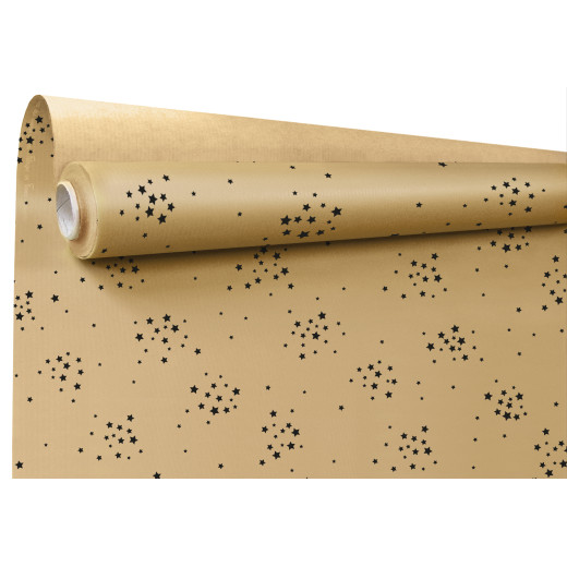 Rouleau papier cadeau kraft Starry 0,70 x 50 m